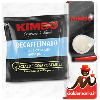 100 Cialde Compostabili Kimbo Caffè Miscela Decaffeinato