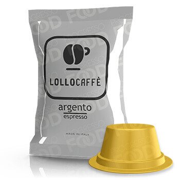 100 Capsule Lollo Caffè Argento Espresso Compatibili Lavazza A Modo Mio