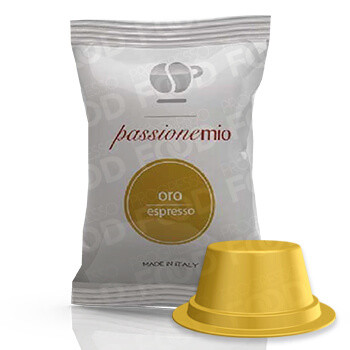 100 Capsule Lollo Caffe PassioneMio Oro Espresso Compatibili Lavazza a Modo Mio